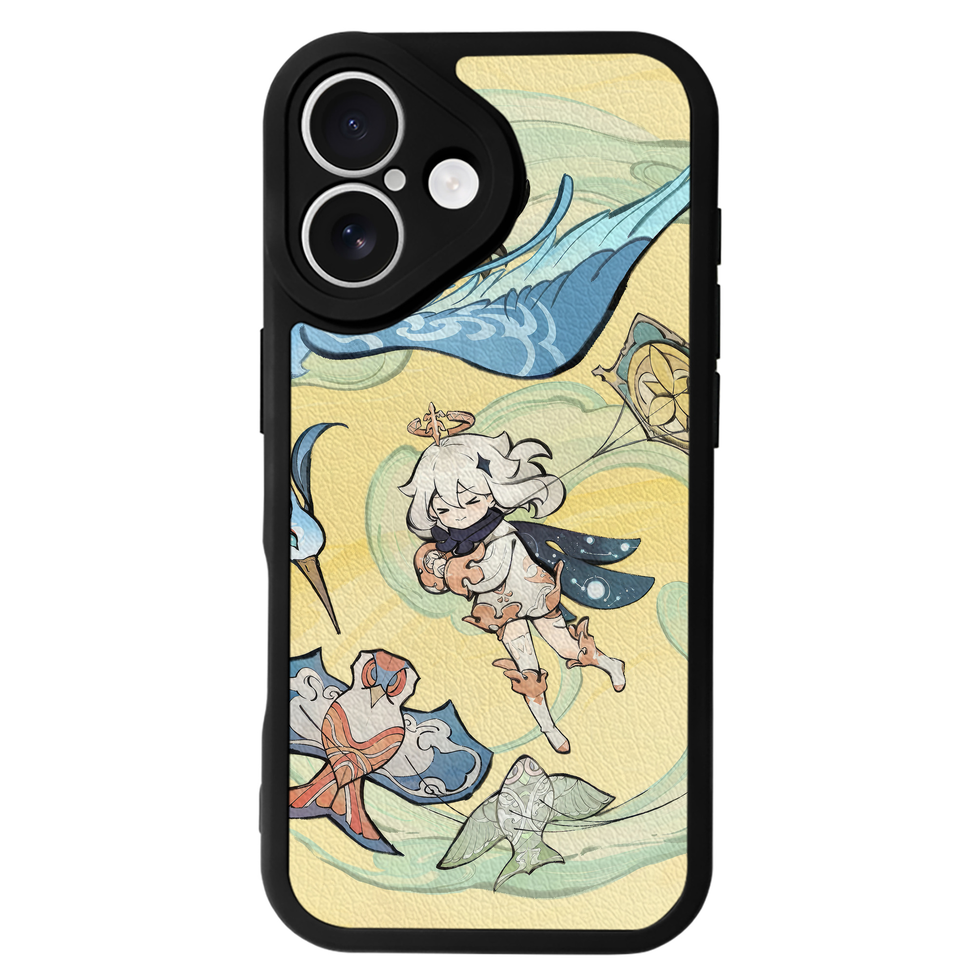 げんし神 genshin 【iPhone 16シリーズ対応】シリコンスマホケース（レザー調） 材質：シリコン